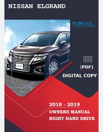 nissan elgrand 2018-2019 owners manual in english